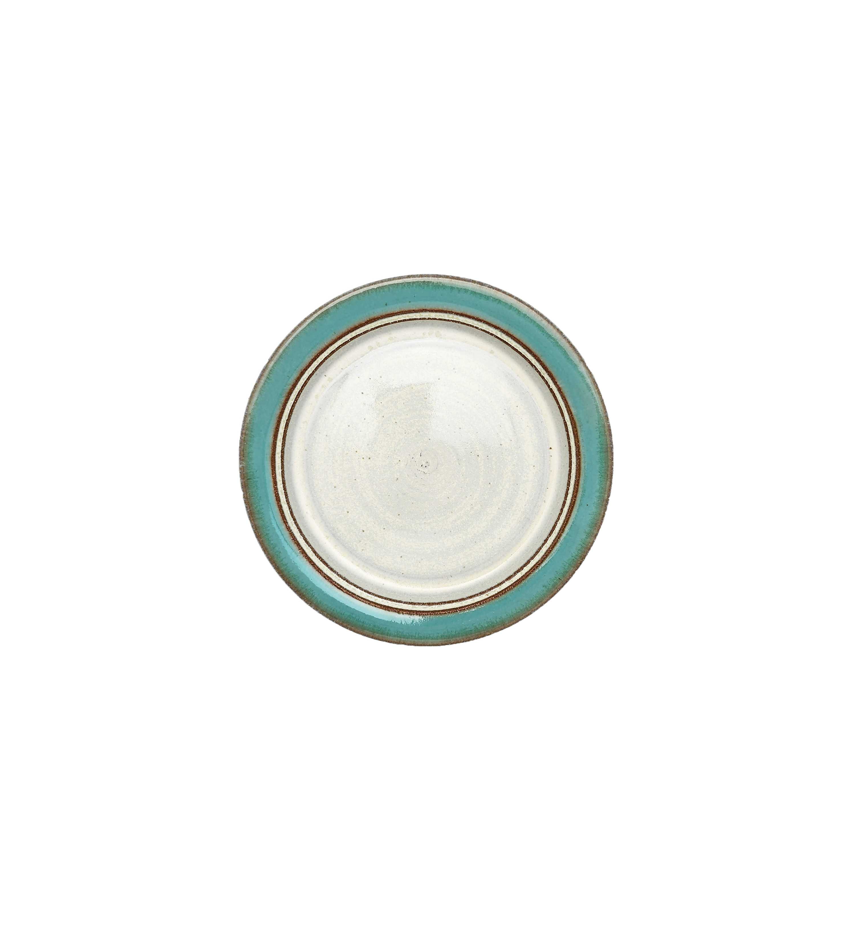 Image Description for Dessert Plate (6.5") in Sky Blue: A dessert plate from Clinton Pottery's Handmade Dinnerware Collection, showcasing a serene and vibrant "Sky Blue" glaze. The 6.5-inch plate exhibits a glossy finish with hues reminiscent of endless blue horizons. Its petite size is perfect for serving delightful desserts or small treats with a touch of tranquil charm.