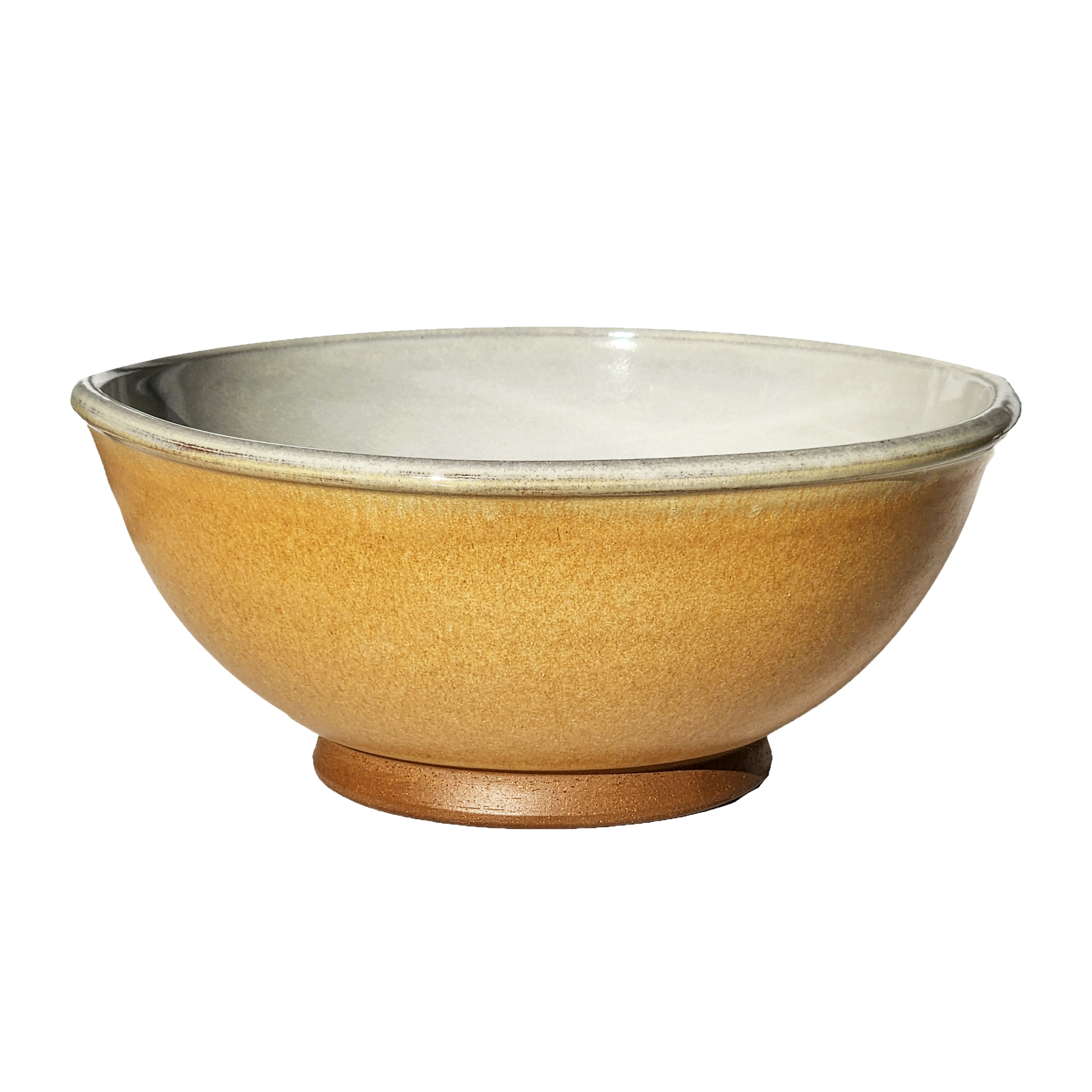 Image: A large mixing bowl in vibrant bumblebee yellow, offering a generous capacity of 12.5 cups. Perfect for mixing ingredients with a sunny pop of color in your kitchen.