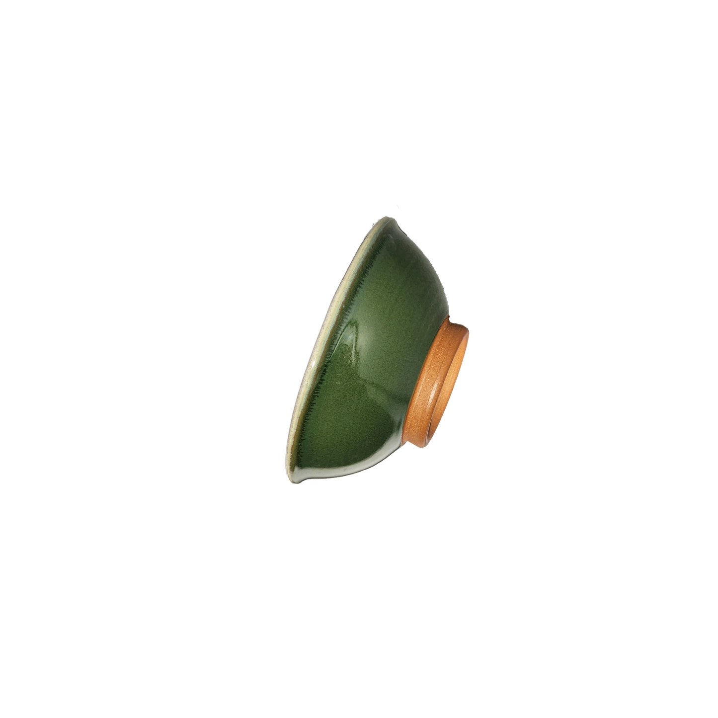 Image:A ceramic bowl in deep dark green, evoking the tranquility of lush forests. Sized at 1 cup, it's perfect for serving small portions of snacks or sauces.