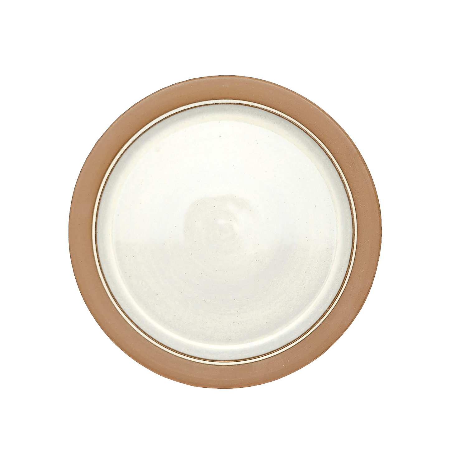 Image Description: A timeless natural (unglazed) dinner plate from Clinton Pottery's Handmade Dinnerware Collection. The 10-inch plate features a rustic and earthy texture, adding a touch of simplicity to your dining setting. Its ample size makes it perfect for serving a delightful dinner with a classic and natural aesthetic.