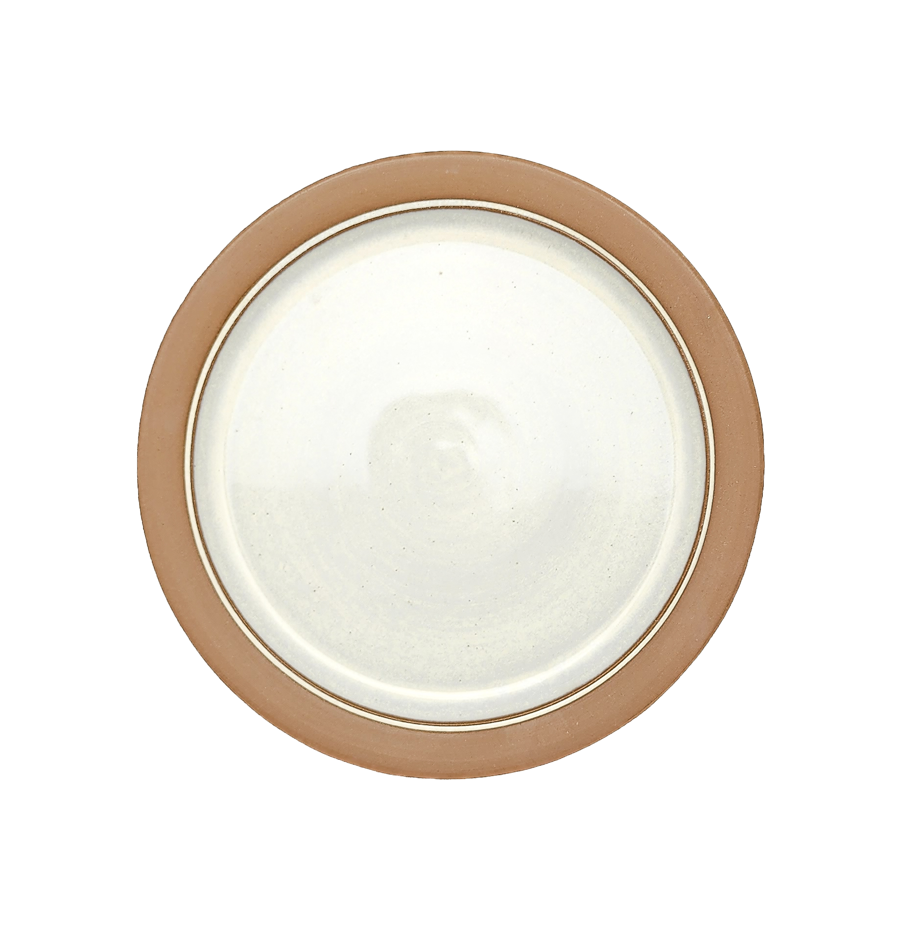 Image Description: A timeless natural (unglazed) dinner plate from Clinton Pottery's Handmade Dinnerware Collection. The 10-inch plate features a rustic and earthy texture, adding a touch of simplicity to your dining setting. Its ample size makes it perfect for serving a delightful dinner with a classic and natural aesthetic.