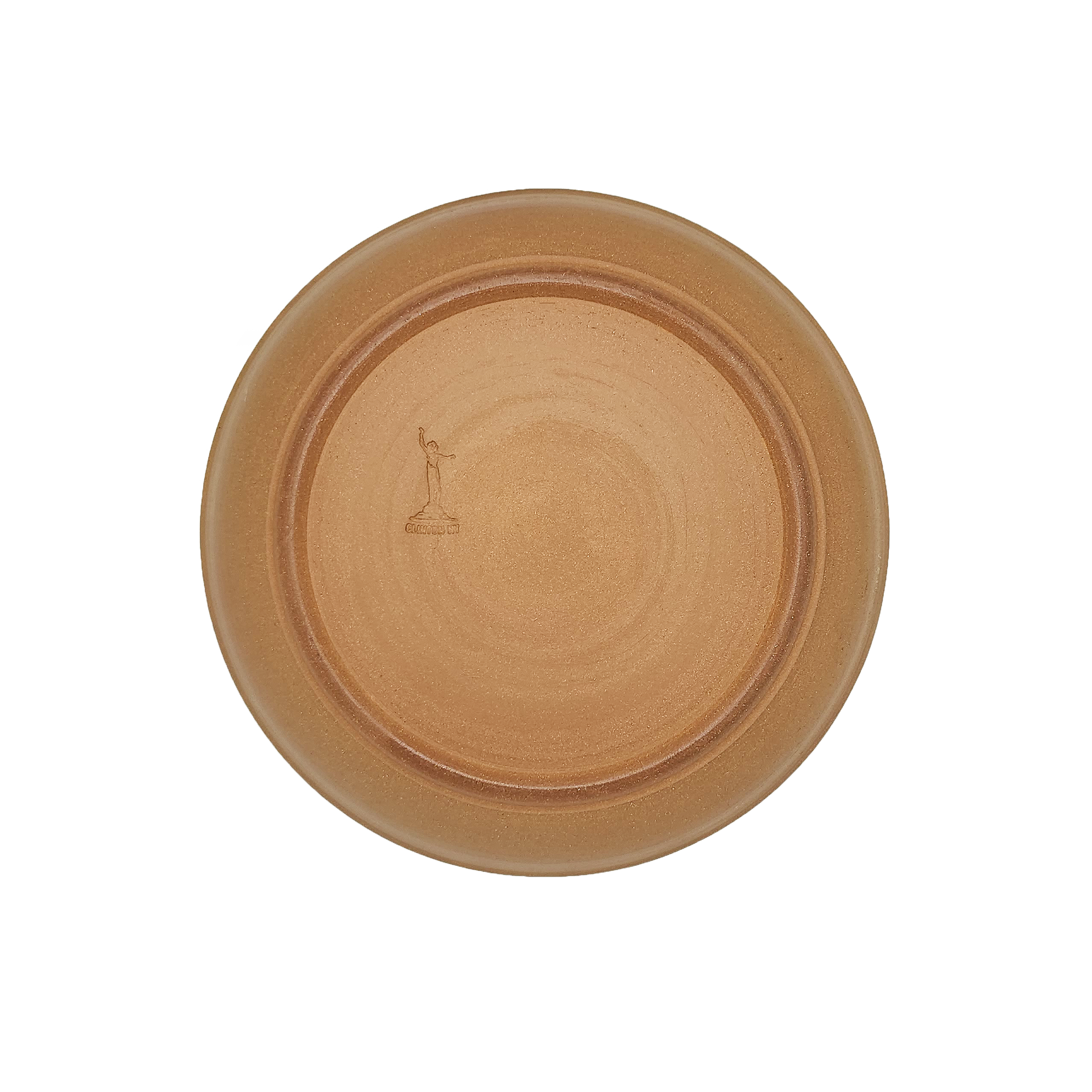 Image: A large pasta dish with a diameter of 10 inches, crafted by Clinton Pottery, featuring a natural glaze. The earthy tones of the natural glaze enhance the dish's rustic charm, making it ideal for serving generous portions of your favorite pasta dishes with a hint of natural beauty.