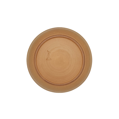 Image: A small pasta dish with a diameter of 8.5 inches, created by Clinton Pottery, featuring a natural glaze. The earthy tones of the natural glaze give the dish a rustic and organic appearance, perfect for serving your favorite pasta dishes with a touch of simplicity and elegance.