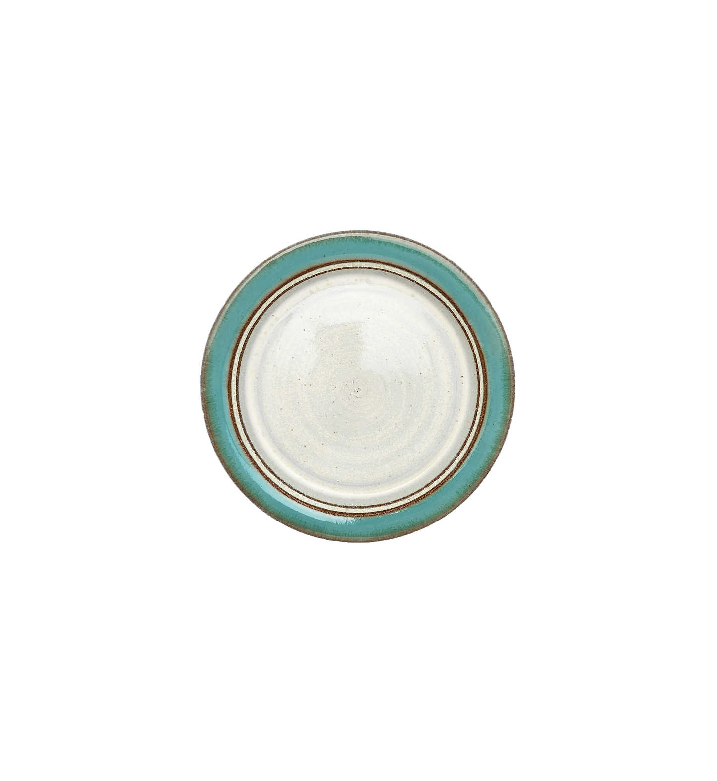 Image Description for Dessert Plate (6.5") in Sky Blue: A dessert plate from Clinton Pottery's Handmade Dinnerware Collection, showcasing a serene and vibrant "Sky Blue" glaze. The 6.5-inch plate exhibits a glossy finish with hues reminiscent of endless blue horizons. Its petite size is perfect for serving delightful desserts or small treats with a touch of tranquil charm.